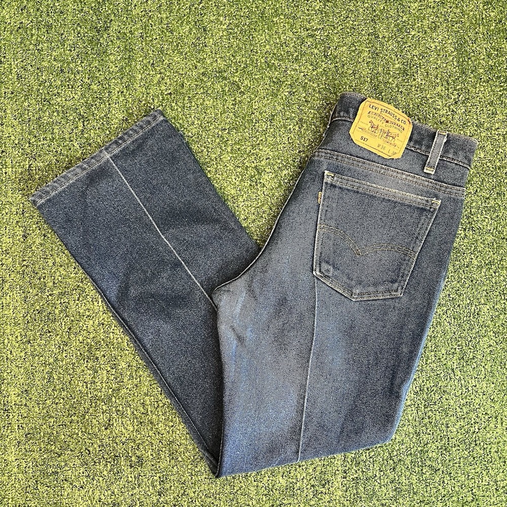 Vintage Levis 517 Jeans 36x30 Bootcut Denim Orange Tab Jeans USA 34x27 Fit